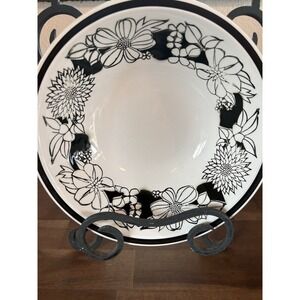 VNTG Mikasa Cera Stone NOCTURNE Round Vegetable‎ Serving Bowl 9"  *RARE PATTERN*